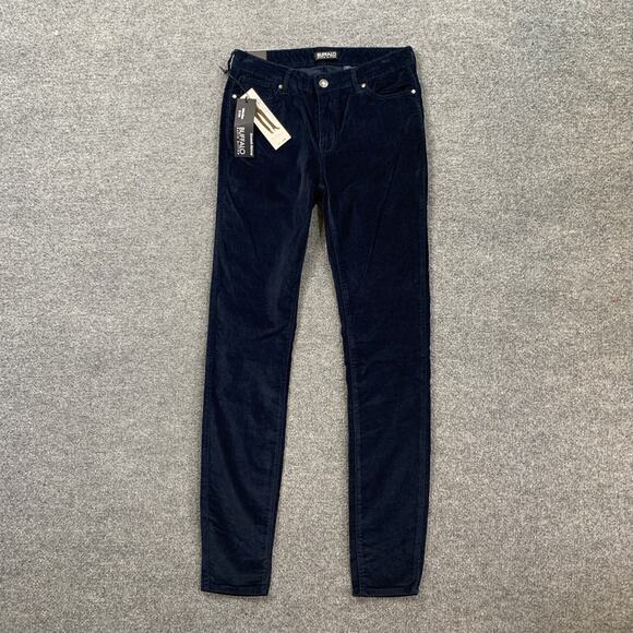 Buffalo David Bitton Jeans Womens 2/26 Navy Velvet Mid Rise Stretch Skinny Ankle - Picture 2 of 12